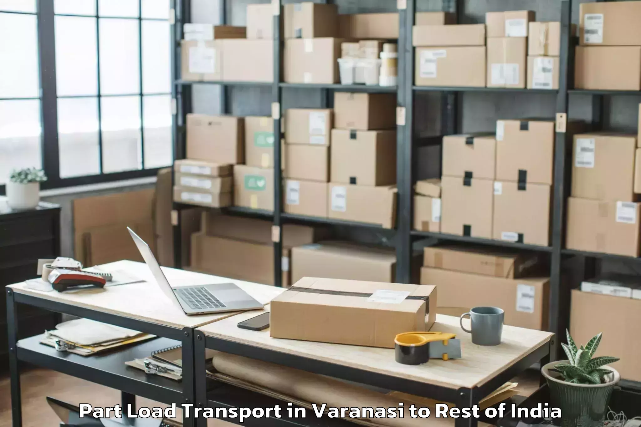 Book Varanasi to Darhal Part Load Transport